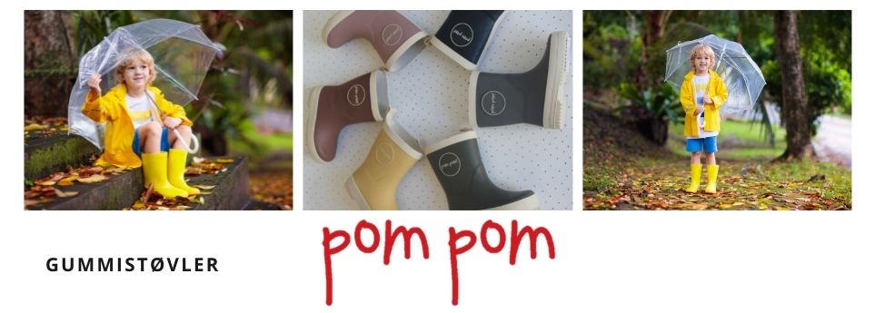 Pom Pom gummistøvler til børn